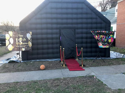 Carpa de fiesta inflable de discoteca 30x20x13 pies Cubo Gazebo Casa de eventos