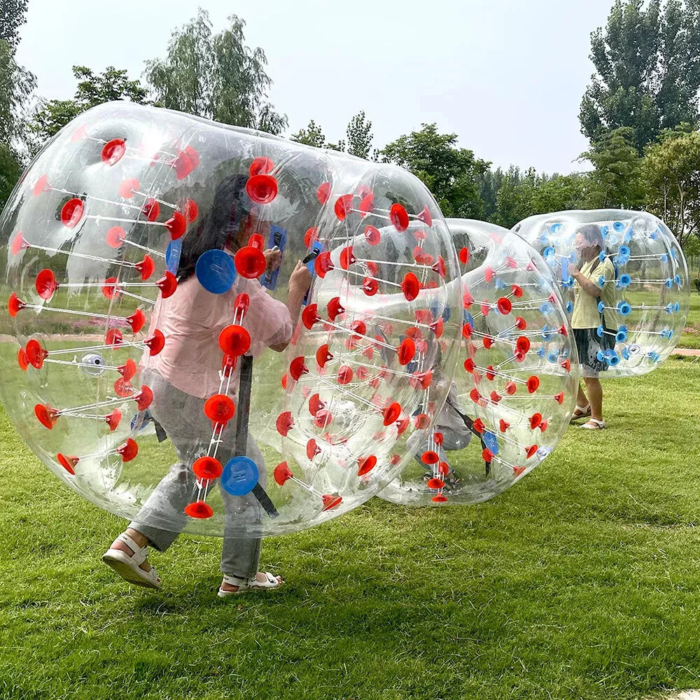Bola de Bumper Inflable 1.2/1.5m Juego de Fútbol Burbuja para Niños y Adultos