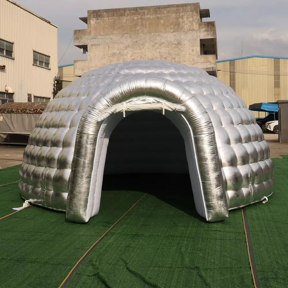 Tienda de domo iglú inflable con luz LED para fiesta o boda