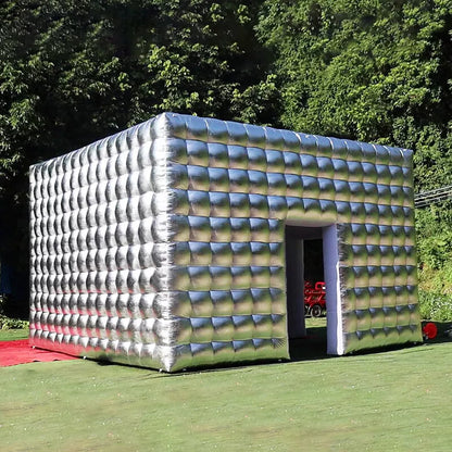 Carpa Inflable Comercial Gigante Plateada de 13x13 pies para Eventos y Fiestas