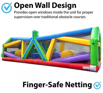 40L Curso de Obstáculos Inflable Retro Carrera Radical