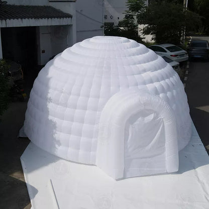 Carpa de domo inflable iglú de 20 pies con luces LED