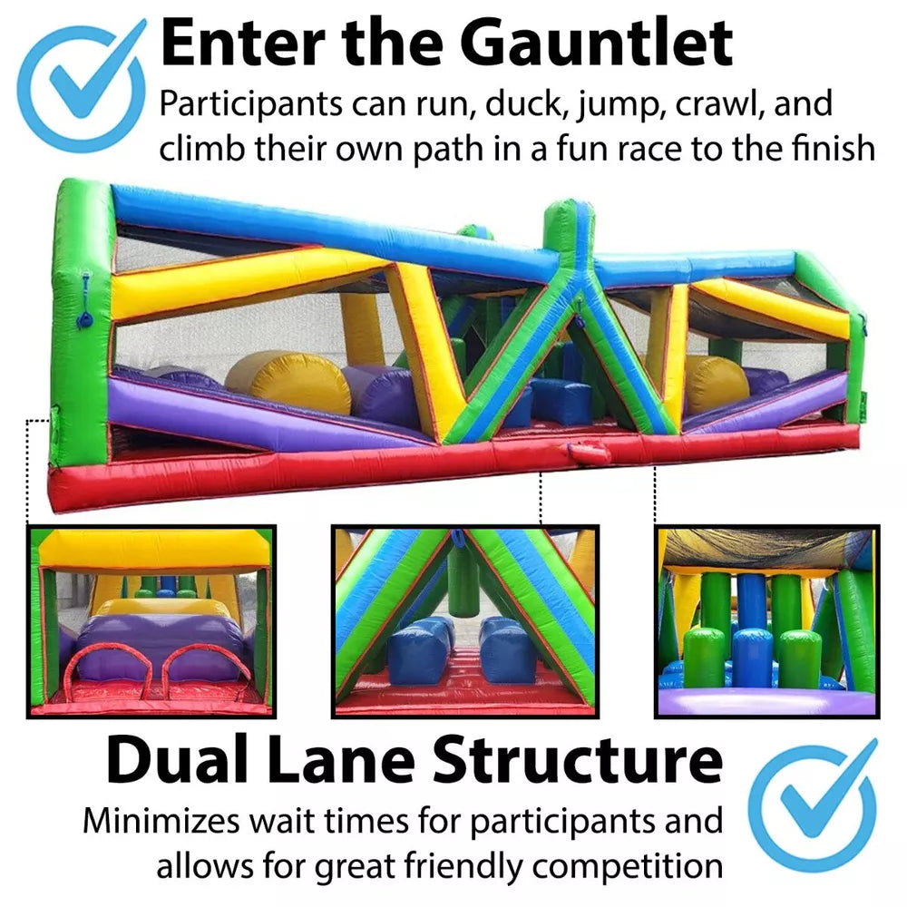 40L Curso de Obstáculos Inflable Retro Carrera Radical