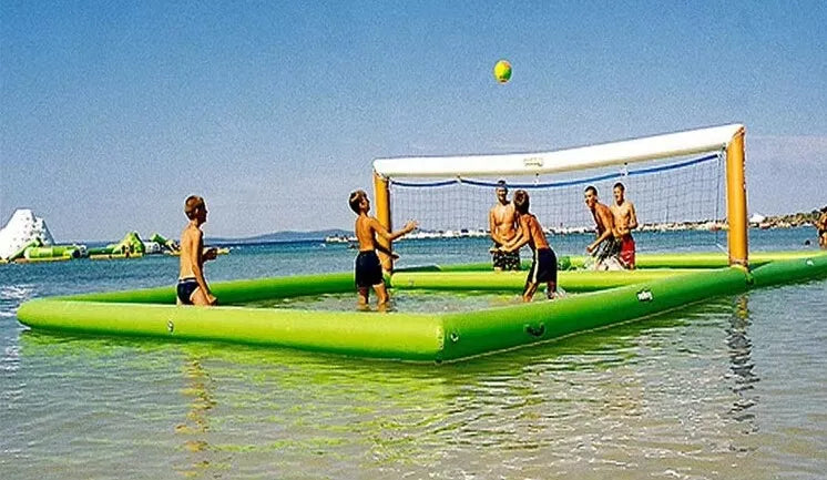 33x13ft aufblasbarer Volleyballplatz mit Netz für Wassersport