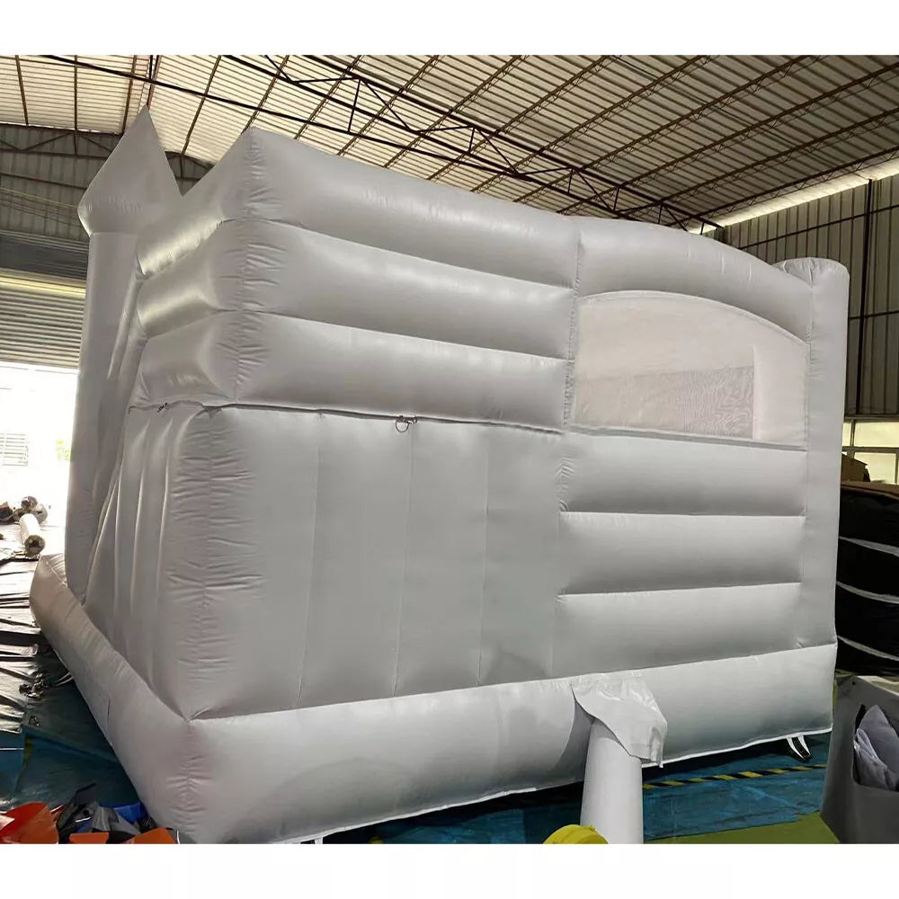 Castillo Inflable de Globo Blanco de 15FT para Bodas, Cumpleaños y Eventos