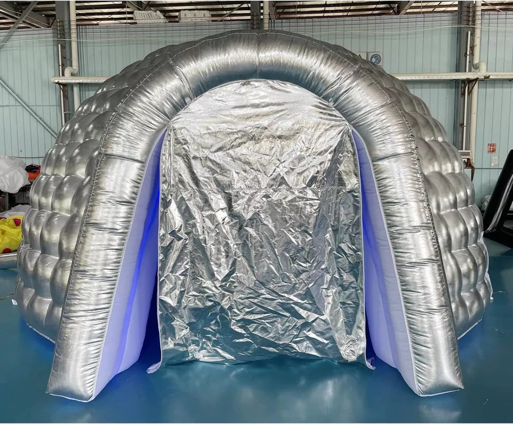 Tienda de domo iglú inflable con luz LED para fiesta o boda