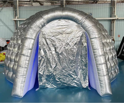 Tente dôme igloo gonflable avec lumière LED pour fête ou mariage