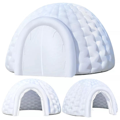 Tente dôme igloo gonflable avec éclairage LED pour événements
