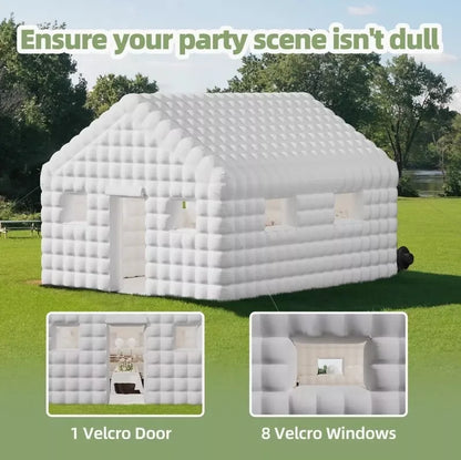 Carpa Inflable Blanca de 16x20x12 pies para Fiesta Disco al Aire Libre