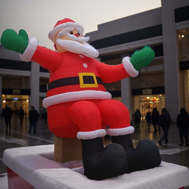 Santa Claus inflable decorativo navideño sentado amable