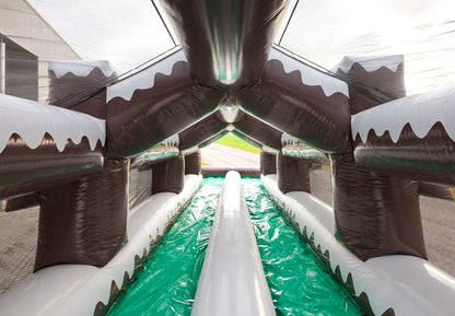 Inflatable Winter Toboggan Slide Easy Setup Outdoor